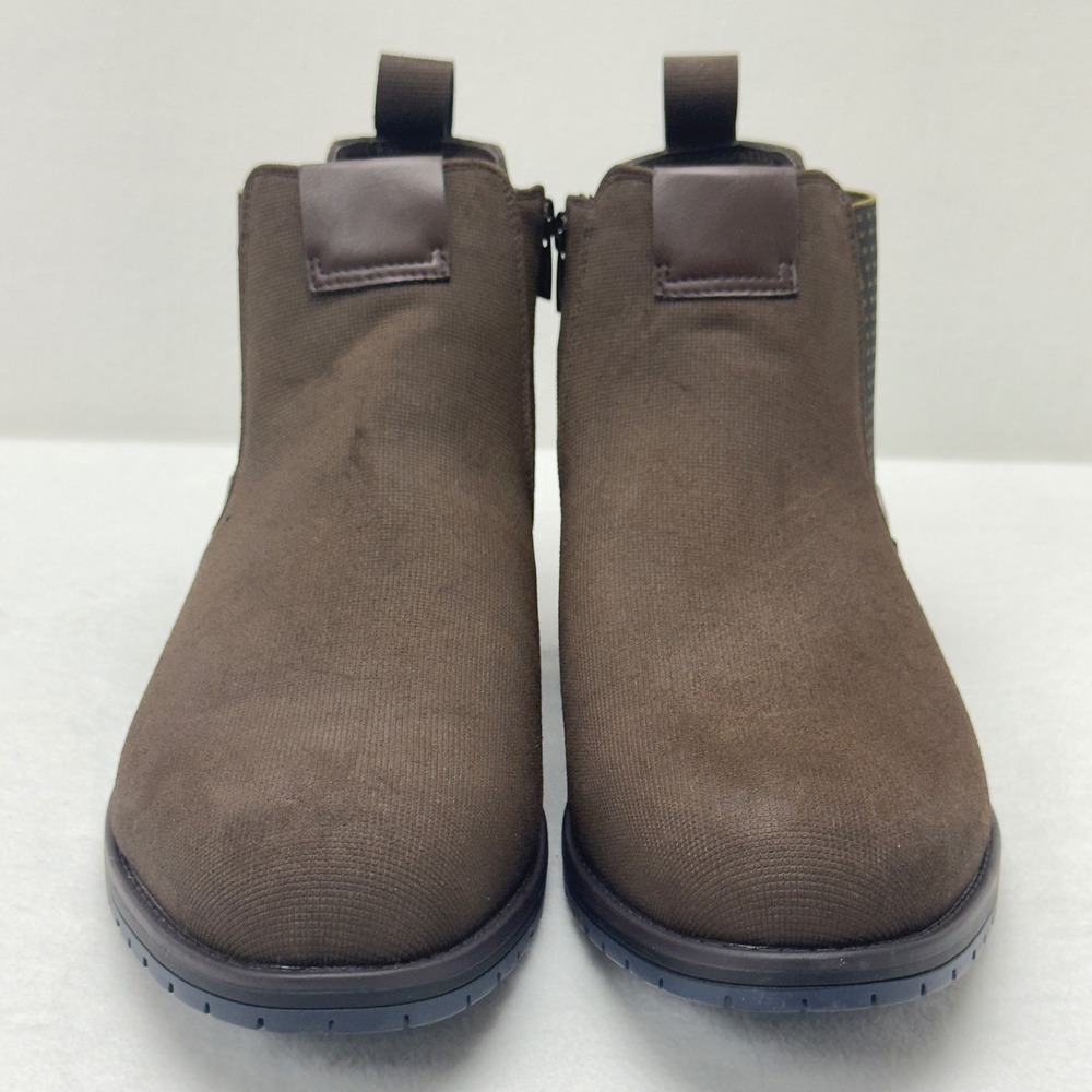 Stacy Adams Oakhurst Chelsea Boots Brown Fabric Side Zipper Mens Size 13M - Picture 5 of 9
